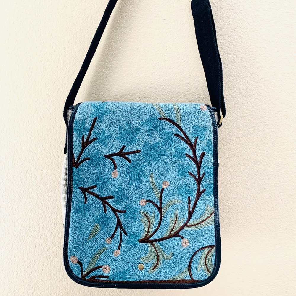 Open Hand Designs Embroidered Messanger Bag